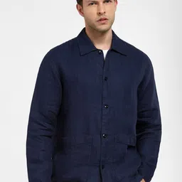 SELECTED Spread Collar Boxy Linen Casual Shirt-picture-13
