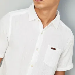 max Boys Solid Spread Collar Pure Cotton Casual Shirt-image-22