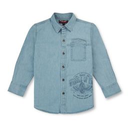 Gini and Jony Boys Typography Printed Denim Casual Shirt-image-40