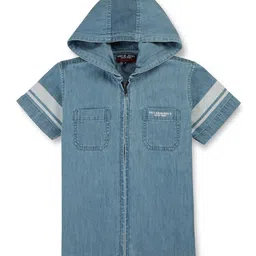 Gini and Jony Boys Hooded Neck Short Sleeves Regular Fit Denim Casual Shirt-image-28
