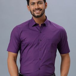 Ramraj Men Cotton Short Sleeves Opaque Formal Shirt-image-97
