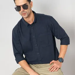 Celio button-down collar Long Sleeves Classic Regular Fit Cotton Casual Shirt-image-31