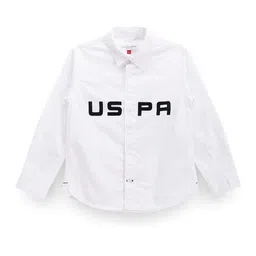 U.S. Polo Assn. Kids Boys Classic Fit Brand Logo Printed Casual Shirt-picture-1