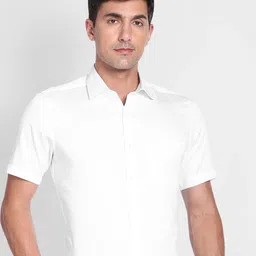 Arrow Short Sleeve Patch Pocket Twill Cotton Formal Shirt-image-97