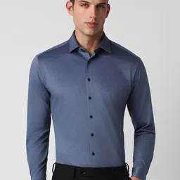 Van Heusen Slim Fit Textured Pure Cotton Formal Shirt-picture-5