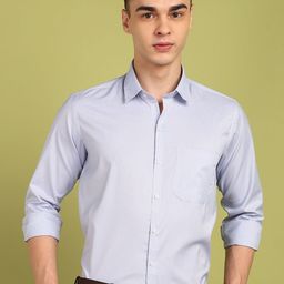 FUBAR Men Slim Fit Solid Checked Formal Shirt-image-20