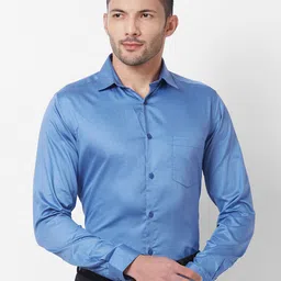 Kenneth Cole Premium Slim Fit Opaque Pure Cotton Formal Shirt-image-98