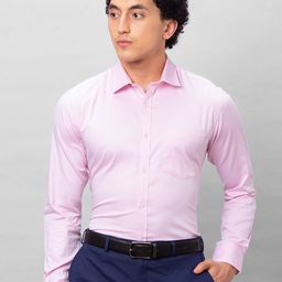 Park Avenue Spread Collar Slim Fit Cotton Opaque Formal Shirt-picture-6