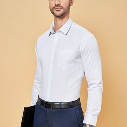 Peregrine by Pantaloons Micro Ditsy Printed Slim Fit Cotton Formal Shirt-image-24
