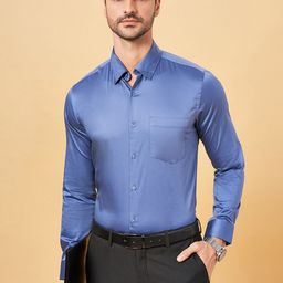 Peregrine by Pantaloons Slim Fit Spread Collar Long Sleeves Formal Shirt-picture-24