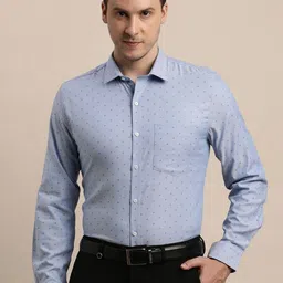 Turtle Men Micro Disty Printed Spread Collar Formal Shirt-image-65