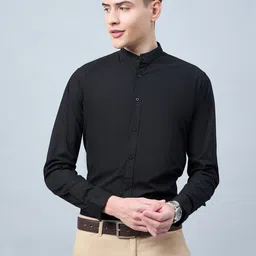 Style Quotient Black Slim Fit Cotton Formal Shirt-81