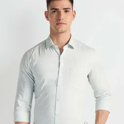 Arrow Spread Collar Long Sleeves Slim Fit Cotton Formal Shirt-picture-17