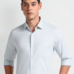 Arrow Micro Ditsy Printed Cotton Slim Fit Formal Shirt-picture-2