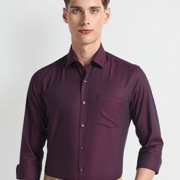 Arrow Slim Fit Spread Collar Pure Cotton Formal Shirt-picture-21