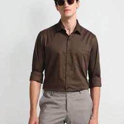 Arrow Slim Fit Floral Printed Cotton Formal Shirt-image-22