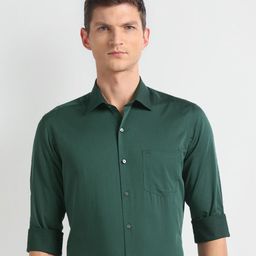 Arrow Long Sleeves Pure Cotton Autopress Formal Shirt-image-7
