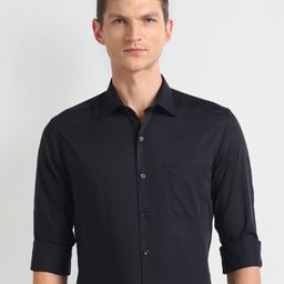 Arrow Long Sleeves Pure Cotton Auto Press Slim Fit Autopress Formal Shirt-image-28