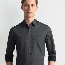 Arrow Slim Fit Geometric Print Cotton Formal Shirt-picture-8