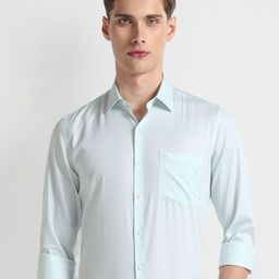 Arrow Slim Fit Floral Printed Pure Cotton Formal Shirt-picture-39