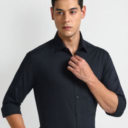 Arrow Cotton Spread Collar Long Sleeves Slim Fit Formal Shirt-image-36