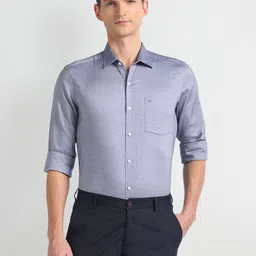 Arrow Spread Collar Slim Fit Opaque Cotton Formal Shirt-picture-2