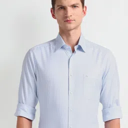 Arrow Spread Collar Self Design Dobby Formal Pure Cotton 1851 Shirt-image-31