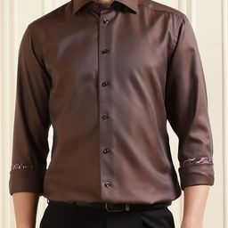Eton Twill Cotton Formal Shirt-image-20