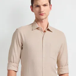 Arrow Windowpane Checked Spread Collar Formal Shirt-image-94