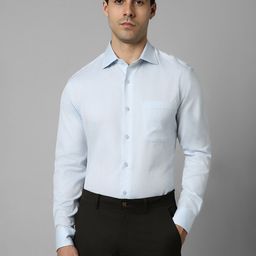 Louis Philippe Classic Fit Textured Pure Cotton Formal Shirt-image-54