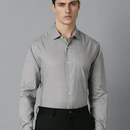 Louis Philippe Spread Collar Long Sleeves Cotton Regular Fit Micro Ditsy Formal Shirt-image-48