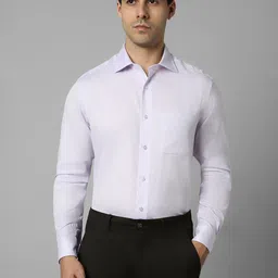 Louis Philippe Classic Fit Textured Pure Cotton Formal Shirt-image-92