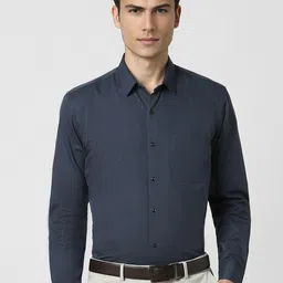 Peter England Spread Collar Long Sleeves Regular Fit Formal Shirt-picture-17