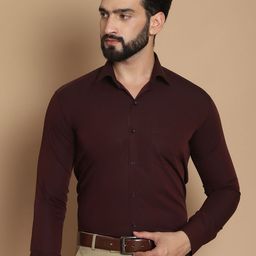 TAG 7 Straight Fit Spread Collar Long Sleeves Pure Cotton Formal Shirt-image-92