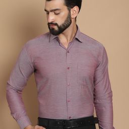TAG 7 Straight Fit Spread Collar Long Sleeves Oxford Weave Pure Cotton Formal Shirt-image-93
