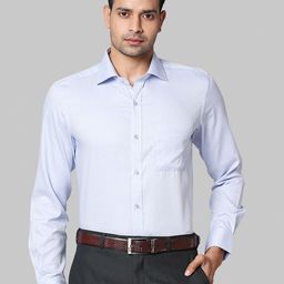 Raymond Men Blue Formal Cotton Shirt-image-40