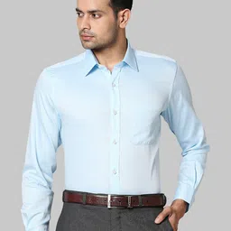 Raymond Men Turquoise Blue Formal Shirt-image-58