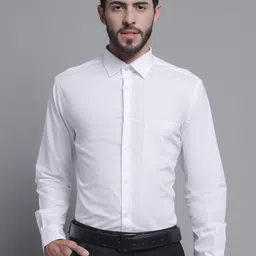 Cantabil Comfort Spread Collar Cotton Formal Shirt-image-6