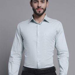 Cantabil Comfort Micro Ditsy Printed Cotton Formal Shirt-image-26