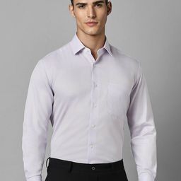 Luxure by Louis Philippe Spread Collar Pure Cotton Formal Shirt-image-41