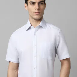 Louis Philippe Classic Opaque Cotton Linen Formal Shirt-picture-10