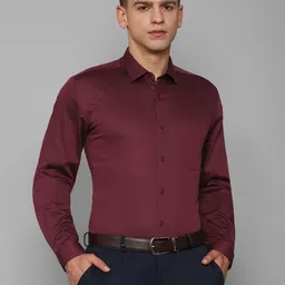 Louis Philippe Men Maroon Slim Fit Casual Shirt-29