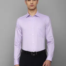 Louis Philippe Men Purple Slim Fit Pure Cotton Formal Shirt-image-28