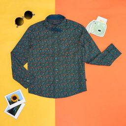 Pantaloons Junior Boys Floral Printed Spread Collar Long Sleeves Cotton Casual Shirt-picture-36