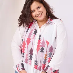 RACHNA Spread Collar Long Sleeves Standard Floral Printed Party Plus Size Shirt-picture-32