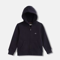 GANT Boys Hooded Cotton Front Open Sweatshirt-image-39
