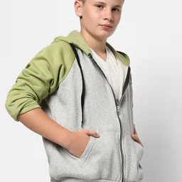 Instafab Boys Hooded Front-Open Cotton Sweatshirt-image-35