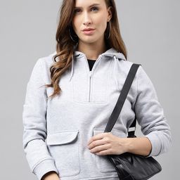 Hancock Hooded Anti Odour Half Zipper Fleece Pullover Sweatshirt-image-78