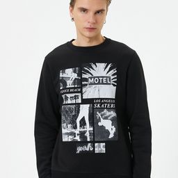 Koton Graphic Printed Cotton Sweatshirt-picture-36