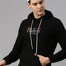 ZEDD Typography Printed Long Sleeves Hooded Cotton Sweatshirt-image-12